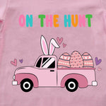 DDSOL Baby Girls Easter's Day T-Shirt Truck Bunny Shirts Short Sleeve Tee for Toddler Girls Kids Cotton Tops 3T