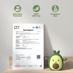 ChooKaChoo Baby Teething Toy Silicone Avocado Teething Mitten for Babies Over 3 Months Anti Dropping Wrist Hand Teethers Baby Chew Toys for Sucking Needs, BPA Free (Patent Pending)