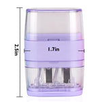 Waremew 1PCS Manual Pencil Sharpener with Eraser, 2 Sharpening Holes Sharpener with Eraser for School, Office and Home Supplies (Purple)