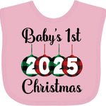 inktastic Babys 1st Christmas 2025 Baby Bib
