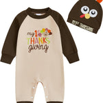 Ledy Champswiin 2Pcs Neutral Outfits Newborn Baby Boy Girl Pumpkin Romper Jumpsuit My 1st Halloween Clothes with Hat
