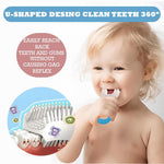 Soliee U-Shaped Toothbrush Kids (2 PCS), 360° Oral Teeth Cleaning Design, Toddler with Food Grade Soft Silicone Brush Head, Manual Whole Mouth for Age 2-6