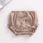 3PC Shorts Set Newborn Baby Girls Boys PP Pants Cotton Linen Blend Cute Floral Bloomers Triangle Shorts