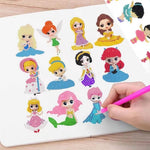 Diamond Art Kits for Kids, Arts and Crafts for Kids Ages 4-8,Craft Kits for Ages 8-12, Mosaics Bead Art,Painting Kits,24PCS Princess Gem Art Kits Best Gifts for Grils Boy Birthday