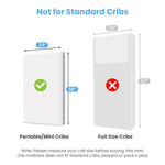 Dourxi Mini Crib Mattress, 38x24X4 Inch Dual Sided Comfort Gel Memory Foam, Breathable Premium Baby Mattress for Mini and Portable Cribs w/Removable Outer Cover - White&Grey