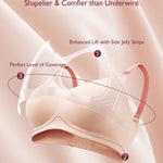 Momcozy Nursing Bras for Breastfeeding, 3.0 Jelly Strip Lift Support Maternity Bra, Seamless Soft Wirefree Pregnancy Bra