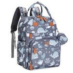 BabbleRoo Diaper Bag Backpack - Baby Essentials Travel Tote - Multi Function Water Resistant Diaper Bag, Travel Essentials Baby Bag with Changing Pad, Stroller Straps & Pacifier Case - Dark Gray