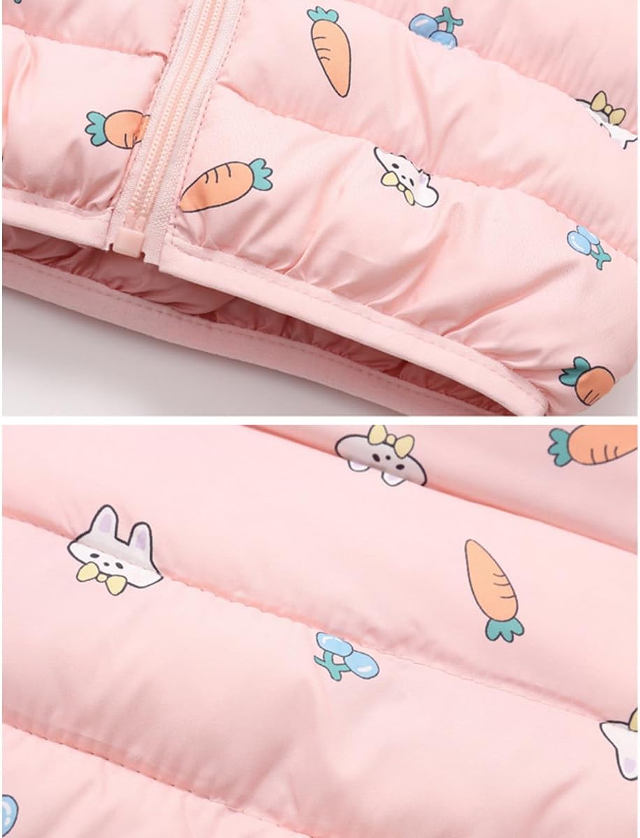 AIWUHE Baby Winter Hooded Down Jacket Boys Girls Light Warm Puffer Coats Toddler Bear Ears Zipper Up Down Coats Outwear 6M-4T