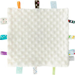 CREVENT Baby Welcome Gift Set Storage Basket with 2 Blankets+ 1 Security Blanket + 1 Taggie + 1 Gift Bag with Ribbon (Ivory)