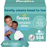 Pampers Baby Wipes, Complete Clean Baby Fresh Scented Wipe, Gently Cleans Head to Toe, 72 Total (1 Flip-Top Packs)