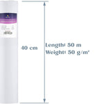 Tritart White Tracing Paper Roll 16 inch x 164 feet - 50 g/m² Sewing Pattern Paper for Ink, Pencil & Markers - Trace Paper for Sewing&Dressmaking - Sketch & Drafting Paper roll - Sewing Tracing Paper