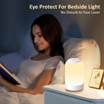 G Keni Touch Bedside Night Lamp, Baby Nursery Night Light for Kids Adults, Egg Lights with Timer, Dimmable Small Mini Lamp for Nightstand/Bedroom/Living Room, USB Rechargeable, White/Natural/Warm