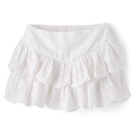 Gymboree,Girls,and Toddler Linen Skirts,White Ruffle,2 Years