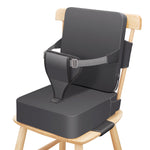 TOTIDYH Toddler Booster Seat for Dining Table, Non-Slip Kitchen Chair Booster Seat with Backrest and Adjustable Straps, Portable PU Waterproof Travel Baby Booster Seat Increasing Cushion