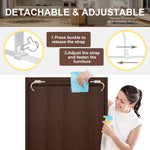 4our Kiddies Furniture Straps (10 Pack) Baby Proofing Anti Tip Furniture Anchors Kit, Cabinet Wall Anchors Protect Toddlers from Falling Furniture, Adjustable Child Safety Straps Earthquake Resistant
