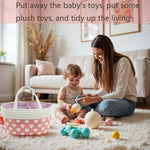 Pink Diaper Caddy Organizer for Baby Girl-Large Portable Diaper Caddy Basket for Changing Table-Diaper Organizer Caddy-Car Travel Tote Bag-Newborn Registry Baby Shower Basket for Diapers & Wipes