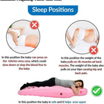 LONGLUAN TummyNest - Pregnancy Mattress, Inflatable Pregnancy Pillow, Pregnancy Mattress with Hole, The Best Gestation Pool Float for Sleeping Prone, Comfort for Stomach & Side Sleepers (Coffee)