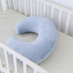 DONOMILO Nursing Pillow and Positioner Breastfeeding and Bottle Feeding, Propping Baby, Tummy Time, Sitting Support for Baby Boy Baby Girl, with Removable Dots Cover (Blue)