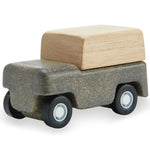 PlanToys® Grey Wagon Wooden Montessori Pull Along Toy | Early Movement, Balance and Practical Life Exploration | Eco Friendly Wagon for Indoor and Outdoor Play