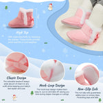 Zoolar Infant Unisex Warm Fur Lining Soft Boots Baby Winter Ankle Non-Slip Rubber Texture Sole Toddler Winter Snow Crib Shoes