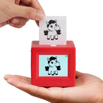 Behcp Smart AI Voice Sticker Printer Box, Magic Thermal Sticker Maker with Display, Inkless Portable Sticker Box for Home, Office, Study & DIY Projects, 5 Rolls Paper Included