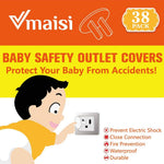 Vmaisi 38 Pack Outlet Covers ChildProof Plug Protector - Baby Proofing Electrical Safety Outlet Plugs
