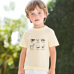 Boys Girls Farm Shirt Cute Animal Graphic Short Sleeve T-Shirt Summer Round Neck Cotton T-Shirt 2 Years