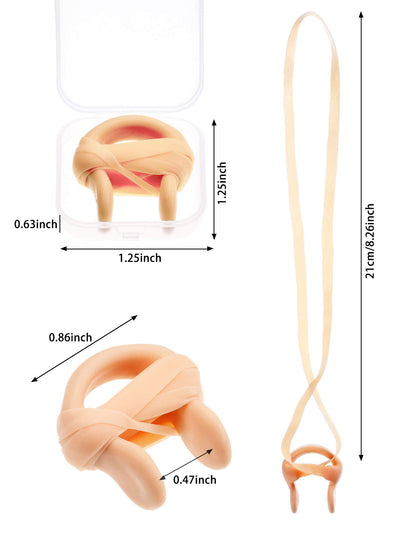 7 Pieces Swimming Nose Clip Silicone Nose Plug Protector with Elastic Rope for Kids and Adults Swimming Using