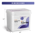 SELEAD Foam Clay White 500g - Moldable Air Dry Ultra-Light Modeling Clays for Adult Cosplay, Sculpting, Arts & Crafts - with 80g Colored Clay
