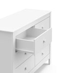 Graco Noah 6-Drawer Dresser (White) – GREENGUARD Gold Certified, White Dresser for Bedroom, Kids & Nursery Storage Chest, Safety Interlocking Drawers, Pre-Installed Tracks, Kids Chest