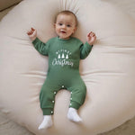 BeQeuewll Newborn Baby Boy Mardi Gras Outfit Infant Sweatshirt Jumpsuit Rompers Babys Spring Carnival Clothes