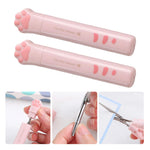 Pink Kawaii Cat Paw Scissors, Mini Portable Cute Stationery Scissors Stainless Steel Multifunctional Office Novelty Folding Art for Home School Office, Teacher Student Kids, Students