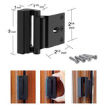 2 Pack Door Reinforcement Locks with 8 Screws, Home Security Door Lock for Toddler, Childproof Door Lock Night Lock Withstand 800 Lbs (Black)