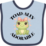 inktastic Girls Cute Toadally Adorable Frog Baby Bib