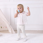 DREAM BUS 5 Pack Baby Pants Toddler Girl Ribbed Ruffle Bell Bottoms Toddler Leggings Baby Boy Pants Newborn Girl Flare Pants