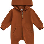 Ledy Champswiin Fall Baby Clothes Newborn Boy Girl Hoodie Romper Long Sleeve Jumpsuit Winter Infant One Piece Outfit