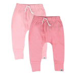 HonestBaby Multipack Honest Pants Joggers Pull on 100% Organic Cotton for Infant Baby and Toddler, Boys, Girls, Unisex, Strawberry Cream, Newborn