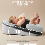 Kaatnii Tummy Time Pillow Baby Lounger Pillow Reduce Spit-Up Anti Overflow Design for Baby Comfort and Feeding Support