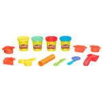 Play-Doh Starter Set 9-Piece Kit with Storage Tote & 4 Modeling Compound Cans, Arts and Crafts Toys for Kids 3 Years & Up, Preschool Toys