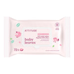 ATTITUDE Baby Water Wipes, EWG Verified, Safe for Newborns, Unscented & Fragrance-Free, 99% Water, Gentle & Hypoallergenic, Vegan & Dermatologically Tested, Travel Pack with Hard Lid, 72 Count