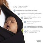 Boba Baby Wrap Carrier – Original Baby Sling Carrier for Newborns (7–35 lbs), Soft, Secure, Hands-Free & Ergonomic, Ideal for Comfortable Bonding, New Parents (Organic Dark Grey)