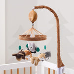 The Peanutshell Crib Mobile for Boys or Girls - Woodgrain Musical Baby Crib Mobile with 12 Lullabies, Whimsical Woodland Baby Whimsical Woodland Nursery Decor