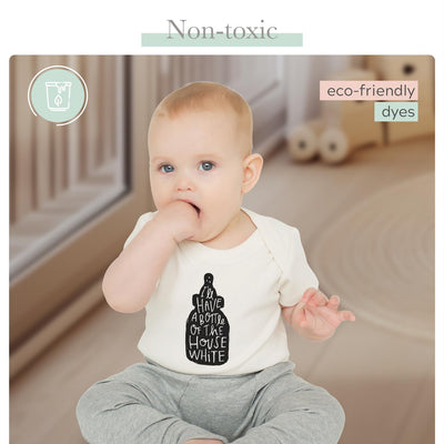 Finn + Emma - Gender Neutral Baby Bodysuit for 0-3 Months - Organic Cotton Baby Clothes - House Design