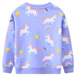 Funnymore Toddler Girl Sweatshirt Unicorn Clothes Long Sleeve Shirt Outfits Spring Fall Winter Pullover Fashion Sweater Top Clothing Lavender 4t