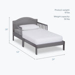 Dream On Me Sydney Toddler Bed in Steel Grey, Greenguard Gold Certified