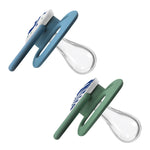 Dr. Brown's Advantage Symmetrical Pacifier with Air Flow - Blue Glow-in-The-Dark - 2-Pack - 6-18m (Pack of 2)
