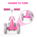 Baby Balance Bike 1 Year Old, Toddler Bike for One Year Old Girl Birthday Gift, 1-3 Years Toddler First Bike with No Pedal & Silence Wheels, Ride on Toy Gifts for 1 Year Old Girl