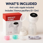 Wearable Hands-Free Electric Breast Pump – Portable & Quiet, 4 Modes, 9 Suction Levels, Rechargeable, Lightweight for Busy Moms