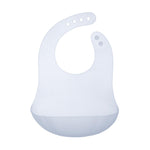 Olababy Fold N Go Silicone Baby Bib w Travel Case | Soft, Lightweight, Waterproof Bibs for Infants & Toddlers | BPA Free (1 Bib + 1 Travel Case, Blueberry)