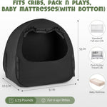 BORNA Pop Up Baby Sleeping Pod Tent, Full Size Crib and Pack N Play Travel Crib Blackout Cover, Breathable Sleep Tent Blocks 96%+ Light for Baby Best Sleeping and Napping